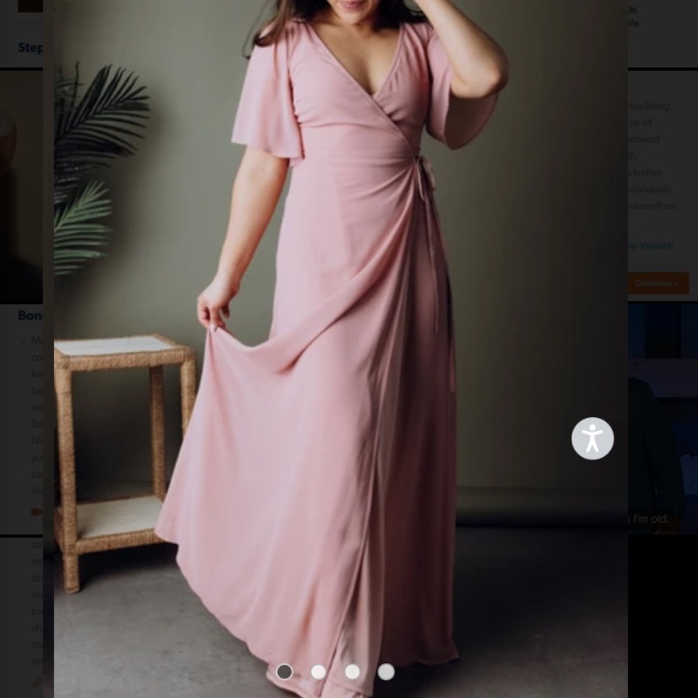 BALTICBORN: Ivy Blush Wrap Maxi Dress